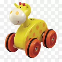 图皮科-齐克长颈鹿在轮子上玩具木儿童翻盖长颈鹿拉着玩具维拉克-大玩具救护车直升机