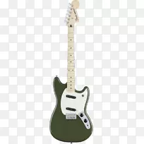 Fender Mustang 90电吉他指板-电吉他演奏者海报