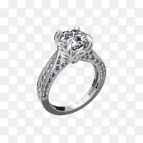 婚戒纸牌珠宝3D打印-巨型钻石戒指价格