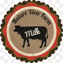 山羊奶酪牛奶干草堆山羊奶牛场标志设计理念