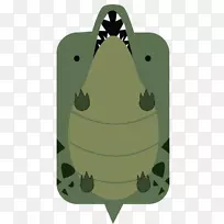 青蛙插图产品设计卡通图案虎鲸吃鲨鱼
