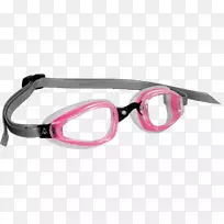 瑞典护目镜，太阳镜，游泳.粉红色水晶球护目镜