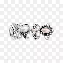 耳环蛋白石珠宝钻石蛋白石银花环