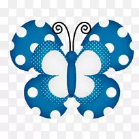 蝴蝶剪贴画昆虫开放部分图片-天蓝色蝴蝶