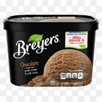 冰淇淋巧克力片饼干薄荷巧克力片布雷耶斯-波顿巧克力牛奶配料