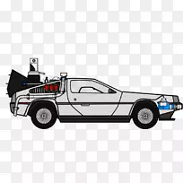 DeLorean dmc-12汽车德洛伦时光机剪辑艺术.会计周期概念