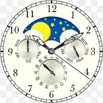 手表摩托360(第二代)时钟面-月球周期时钟