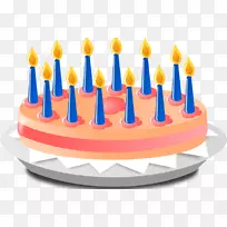 生日蛋糕图形问候和便笺卡-蛋糕