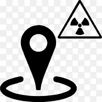 辐射放射性衰变危险符号危险警告标志-报告汽车碰撞图