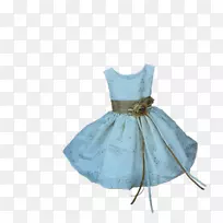 鸡尾酒礼服派对礼服婚纱-浅蓝色连衣裙