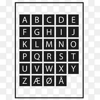 数字键盘图案字体行号-ABC铝板
