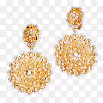 耳环珍珠首饰金立方氧化锆丝状珠宝