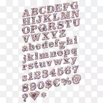 字体字母表字母霓虹灯字体设计