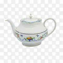 瓷质咖啡茶壶哈维兰公司茶托-卡巴莱桌