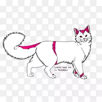 波斯猫线艺术国内长毛猫画着色书-白猫线