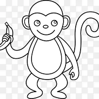 剪贴画绘画图像猴子图形.猴子