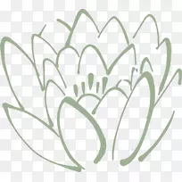 画神圣莲花图像着色书素描-莲藕