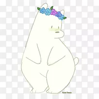雪熊卡通插图画-熊