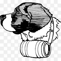 犬科伯纳德画线艺术插图-窥视怪物