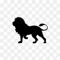 美洲狮剪贴画剪影形象-狮子的骄傲