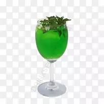 鸡尾酒装饰酒类甜酒-南面紫花绿色植物