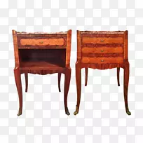 床头桌，椅子，古木污渍-法国桌椅