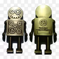 青铜机器人金属金币蒸汽朋克机器人