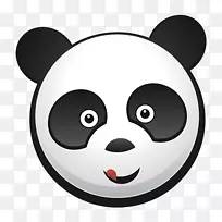 大熊猫熊贴热带木本竹子插图-熊