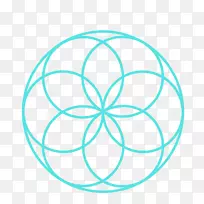 重叠圆网格艺术符号神圣几何图形符号