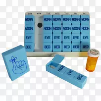 药丸盒和病例药丸配药器，药片，提醒药片，老年人使用的配药机