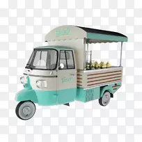冰淇淋、面包车、食品车、货运自行车-冰淇淋