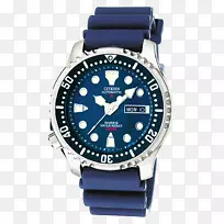 市民男子环保潜水员市民手表潜水手表生态驱动手表