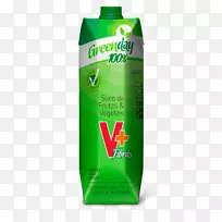 果汁包装和标签产品设计绿色日果汁