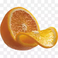 橙色剪贴画柑橘类水果-橙子