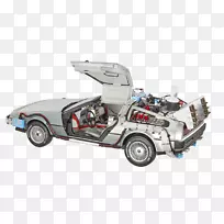 DeLorean dmc-12汽车DeLorean时光机回到未来压铸玩具车