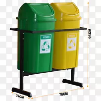 垃圾桶和废纸篮子60公升产品价格回收-verde e amrelo