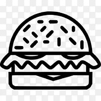 图形汉堡包图解画版税-免费早餐午餐晚餐标签