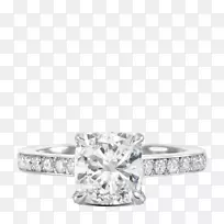 结婚戒指纸牌钻石白金蒂芙尼无限带