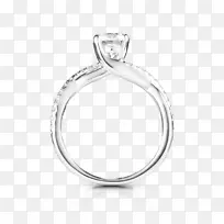 西尔维收藏订婚戒指辉煌的钻石切割戒指