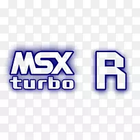 MSX Turbo r徽标蓝色品牌