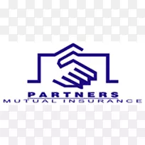 徽标合作伙伴共同保险公司品牌字形线