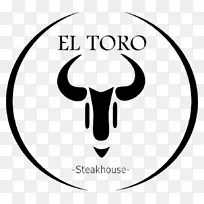 牛夹艺术品牌标志黑色-el Toro loco