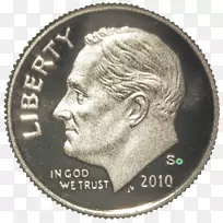 罗斯福一角硬币收集半枚硬币