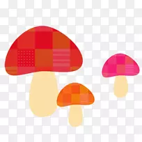蘑菇橙食物剪贴画
