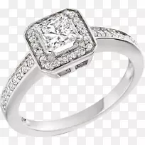 钻石结婚戒指订婚戒指白金钻石