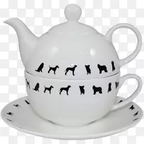 茶壶狗碟瓷-骨