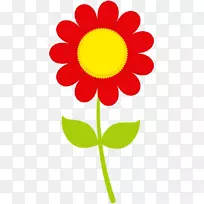 剪贴画花卉图像插图-免费缝制向日葵