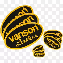 商标标签贴标Vanson皮革公司-黑色赛车海报