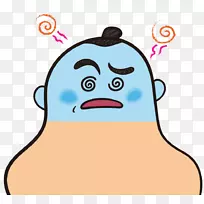 插画剪辑艺术笑相扑笑-笑