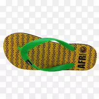 拖鞋运动鞋服装天然橡胶.黄色拖鞋